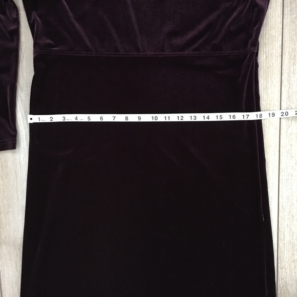 Liz Claiborne Sport Velvet Maxi Dress Purple size M - Picture 9 of 10